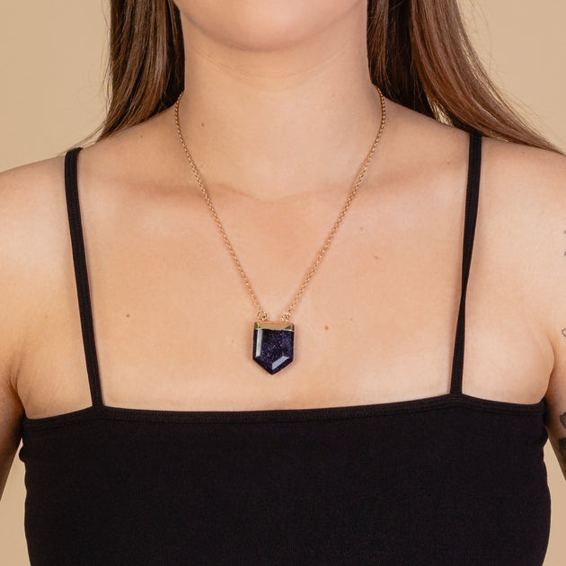 SPEAR Dainty Pendant Necklace Navy Blue Your Fashion Wholesale
