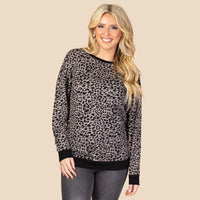 Load image into Gallery viewer, 10433 - Leopard Print Long Sleeve Top - Dark Leopard

