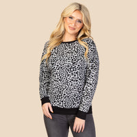 Load image into Gallery viewer, 10433 - Leopard Print Long Sleeve Top - Grey Leopard
