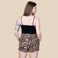 Load image into Gallery viewer, 10553 - Leopard Drawstring Shorts with Pockets
