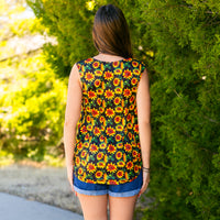 Load image into Gallery viewer, 10586 - Sunflower Lace Tank Top
