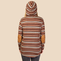 Load image into Gallery viewer, 10616 - Striped Hoodie with Elbow Patches and Pockets
