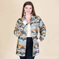 Load image into Gallery viewer, 10630 - Aztec Print Shacket with Pockets
