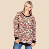 Load image into Gallery viewer, 10656 - Knit Long Sleeve Sweater - Brown
