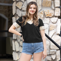 Load image into Gallery viewer, 10738 - Half Sleeve top with Sequin
