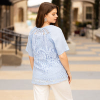 Load image into Gallery viewer, 10740 - Half Sleeve Lace Top
