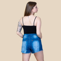 Load image into Gallery viewer, 10759 - Rhinestone Fringe Shorts
