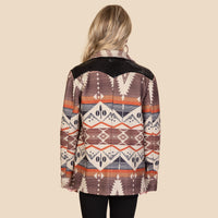 Load image into Gallery viewer, 10918 - Western Print Blazer with Sequin and Pockets
