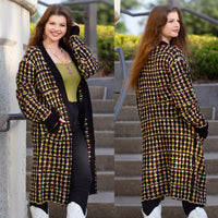 Load image into Gallery viewer, 10925 - Multi Pattern Cardigan with Pockets
