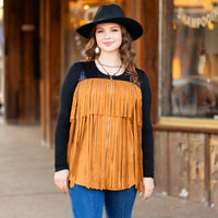 Load image into Gallery viewer, 10946 - Faux Suede Fringe Vest with Sequin and Pockets
