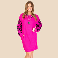 Load image into Gallery viewer, 10947 - Leopard Pattern Dress with Pockets

