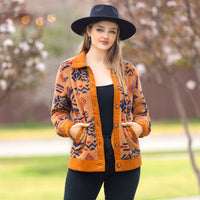 Load image into Gallery viewer, 10962 - Fall Geometric Print Jacket
