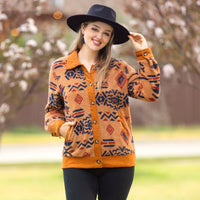 Load image into Gallery viewer, 10962 - Fall Geometric Print Jacket
