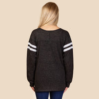 Load image into Gallery viewer, 10963 - Star Long Sleeve Top - Black
