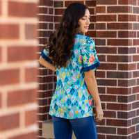 Load image into Gallery viewer, 10980 - Floral V-Neck Half Sleeve Top
