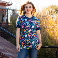 Load image into Gallery viewer, 10981 - Floral Half Sleeve Top

