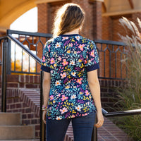 Load image into Gallery viewer, 10981 - Floral Half Sleeve Top
