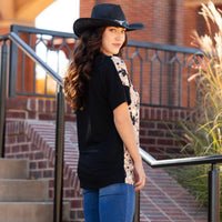 Load image into Gallery viewer, 10983 - Western Print Half Sleeve Top
