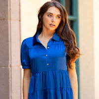 Load image into Gallery viewer, 10995 - Babydoll Dress with Pockets - Blue
