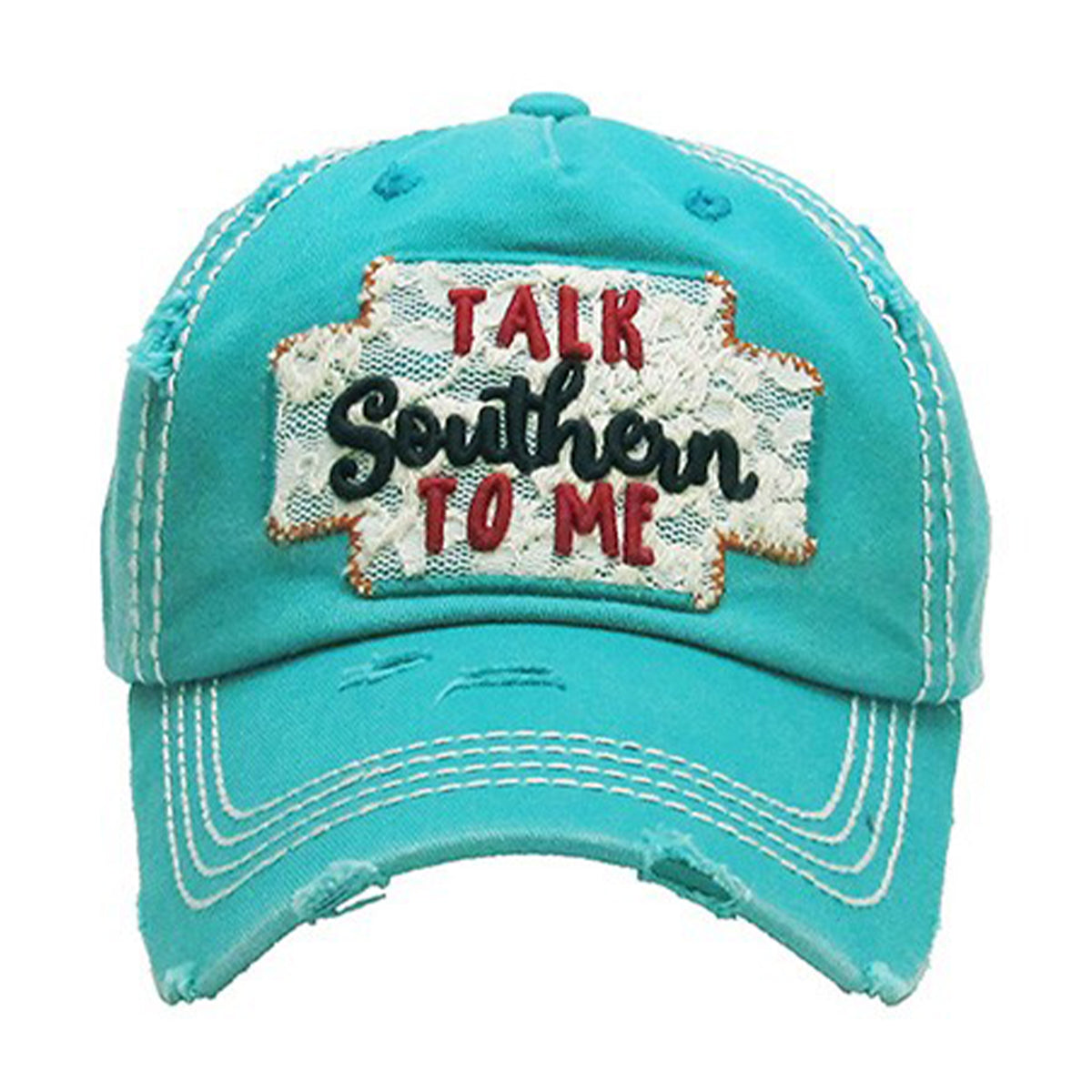 1121 - Talk Southern To Me Hat - Turquoise