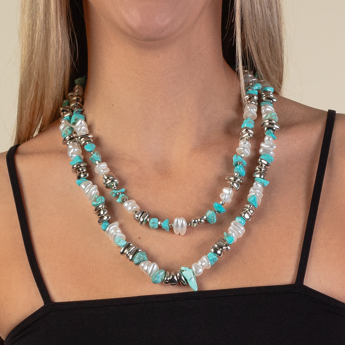 1201 - Squash Blossom Necklace - Turquoise