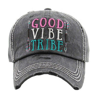 Load image into Gallery viewer, 1222 - Good Vibe Tribe Hat - Black
