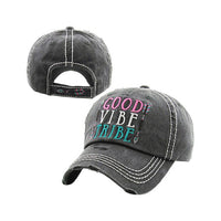 Load image into Gallery viewer, 1222 - Good Vibe Tribe Hat - Black
