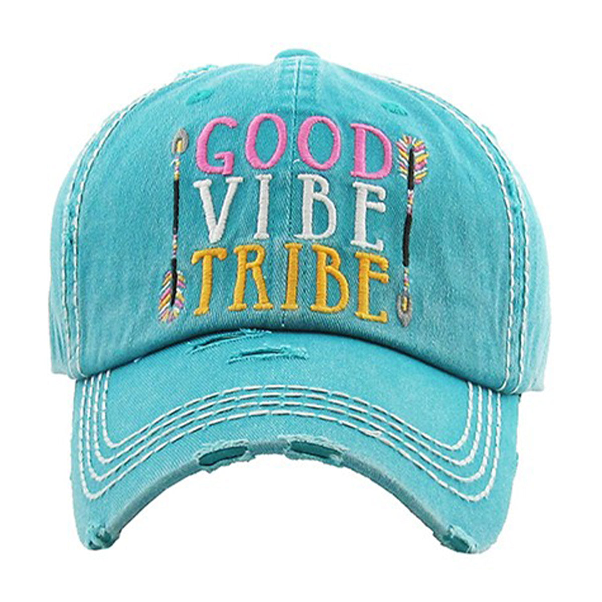 1222 - Good Vibe Tribe Hat - Turquoise