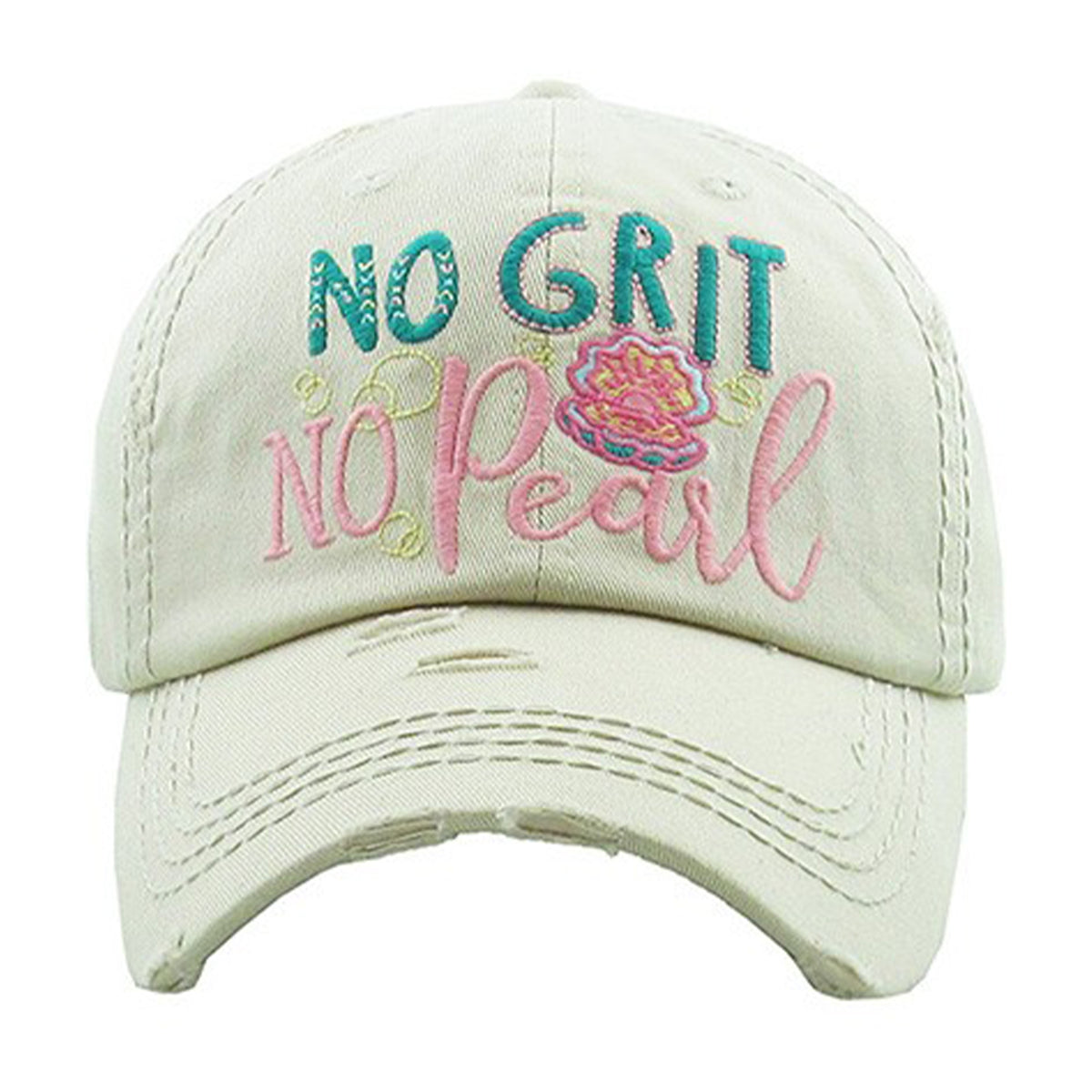 1236 - No Grit No Pearl Hat - Stone