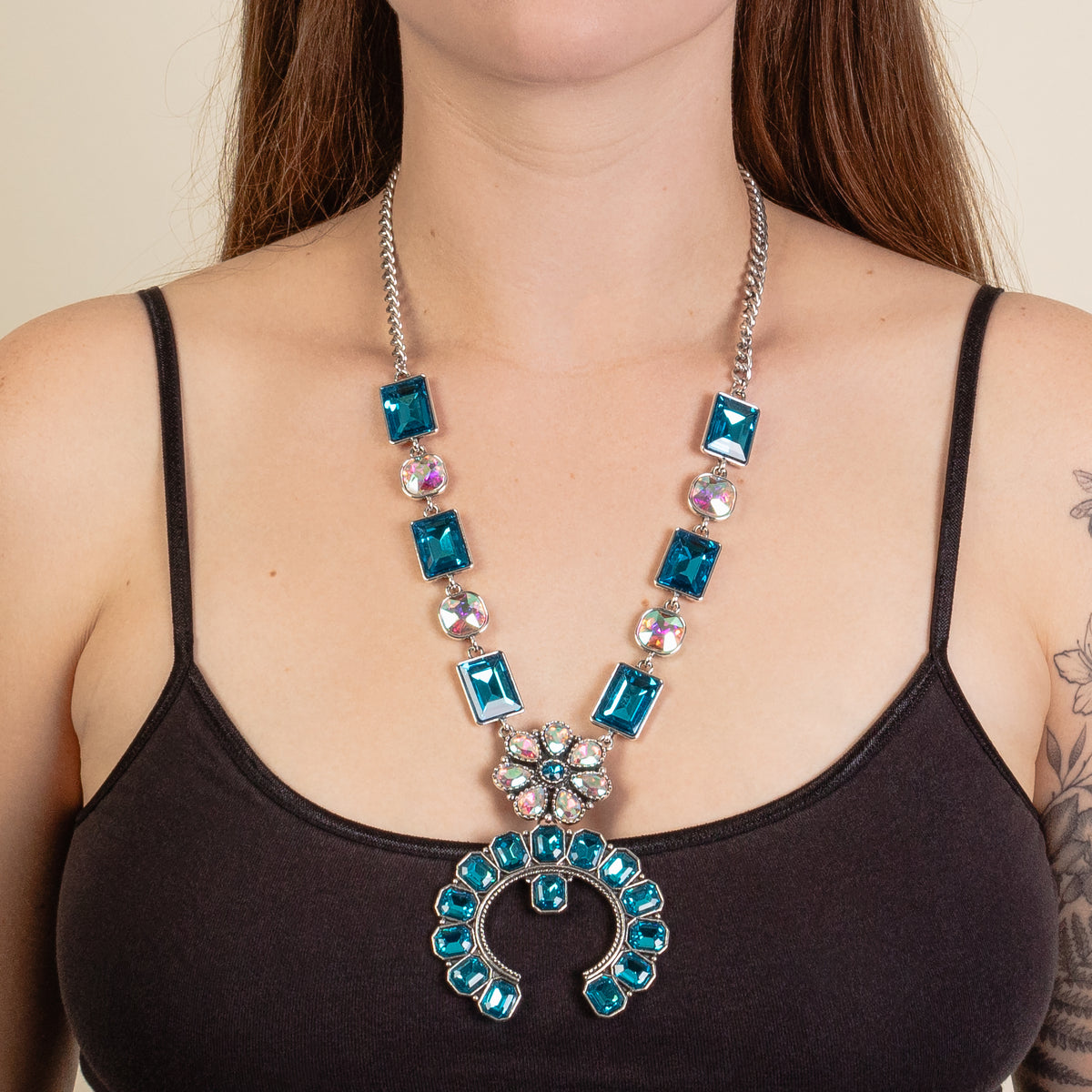 1243 - Western Pendant Necklace - Turquoise