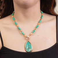 Load image into Gallery viewer, 1246 - Western Pendant Necklace - Turquoise
