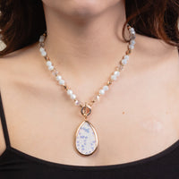 Load image into Gallery viewer, 1246 - Western Pendant Necklace - White
