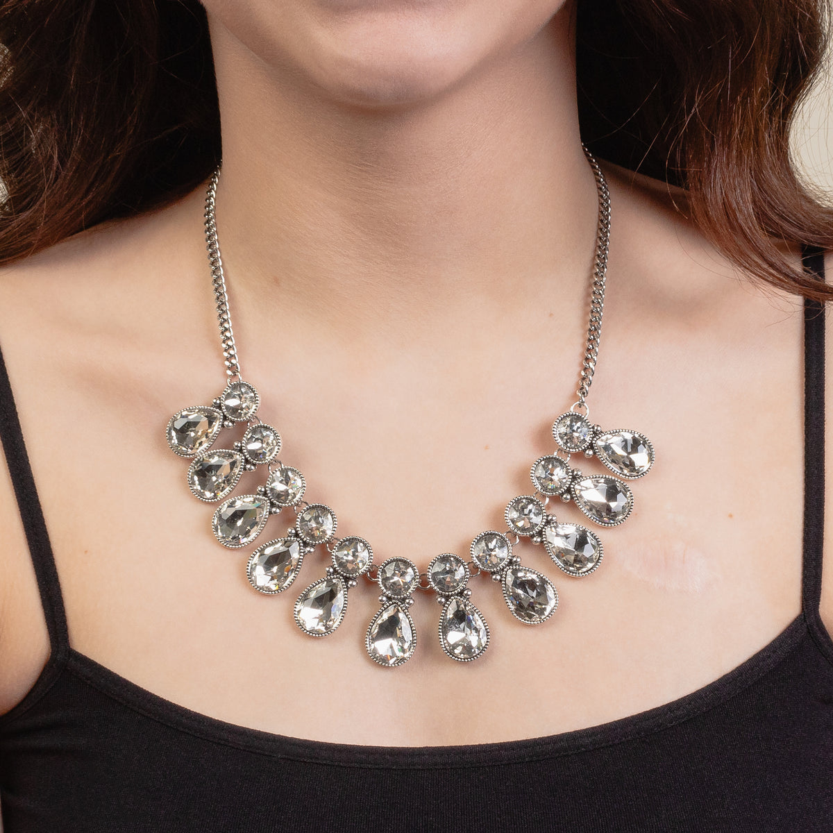 1262 - Crystal Necklace - Clear