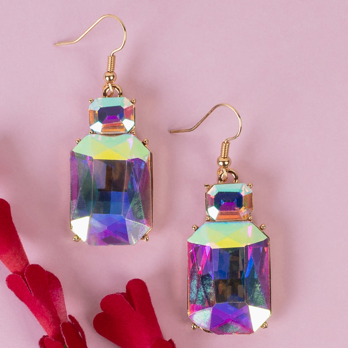 1328 - Crystal Earrings - AB