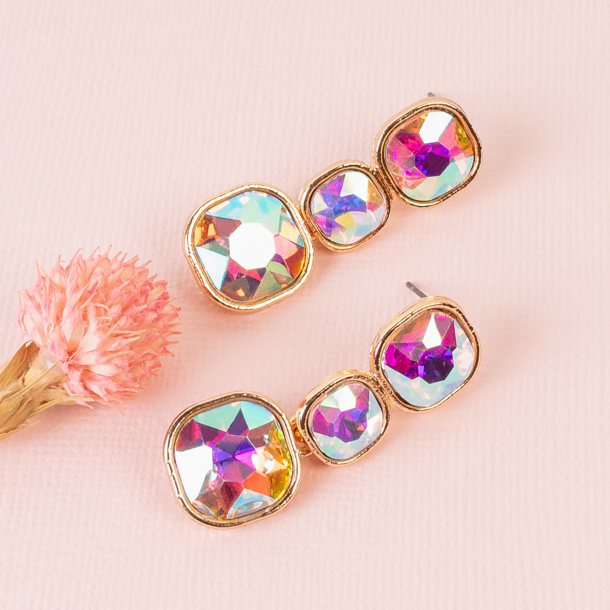 1341 - Crystal Earrings - AB