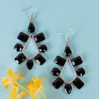 Load image into Gallery viewer, 1371 - Crystal Earrings - Black
