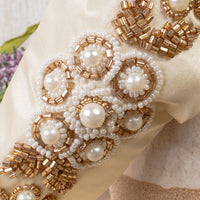Load image into Gallery viewer, 1574 - Beaded Flower Headband - White
