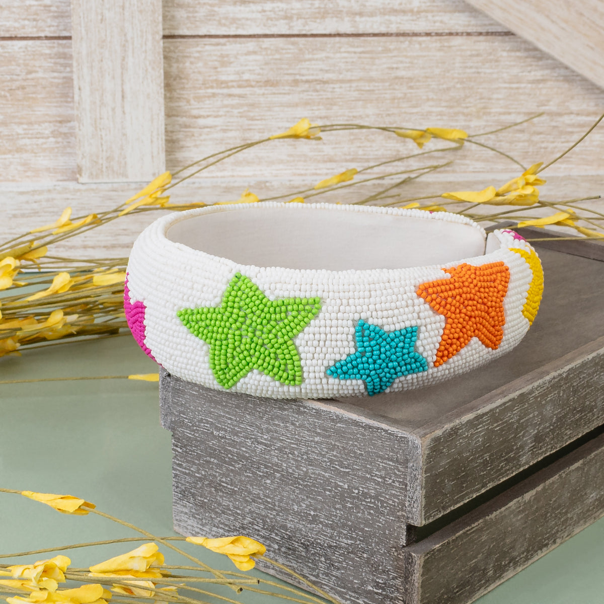 1584 - Beaded Star Headband - Multi