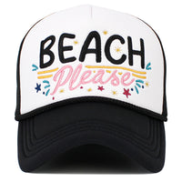 Load image into Gallery viewer, 1652 - Beach Please Hat - Black
