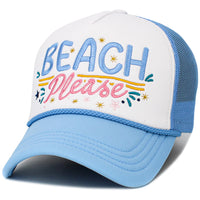 Load image into Gallery viewer, 1652 - Beach Please Hat - Blue
