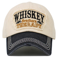 Load image into Gallery viewer, 1654 - Whiskey Southern Therapy Hat - Black
