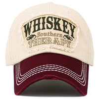 Load image into Gallery viewer, 1654 - Whiskey Southern Therapy Hat - Maroon
