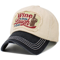 Load image into Gallery viewer, 1655 - Wine A Little Laugh A Lot Hat - Black
