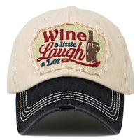 Load image into Gallery viewer, 1655 - Wine A Little Laugh A Lot Hat - Black
