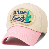 Load image into Gallery viewer, 1655 - Wine A Little Laugh A Lot Hat - Pink
