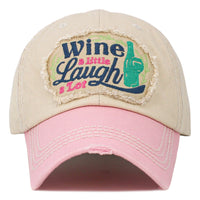 Load image into Gallery viewer, 1655 - Wine A Little Laugh A Lot Hat - Pink
