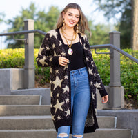 Load image into Gallery viewer, 20131 - Stars Fuzzy Cardigan
