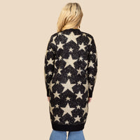 Load image into Gallery viewer, 20131 - Stars Fuzzy Cardigan
