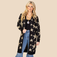 Load image into Gallery viewer, 20131 - Stars Fuzzy Cardigan
