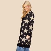 Load image into Gallery viewer, 20131 - Stars Fuzzy Cardigan
